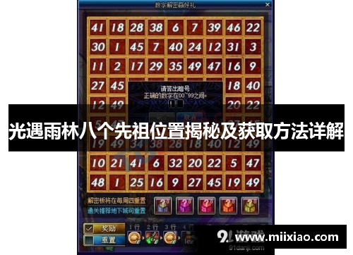 光遇雨林八个先祖位置揭秘及获取方法详解
